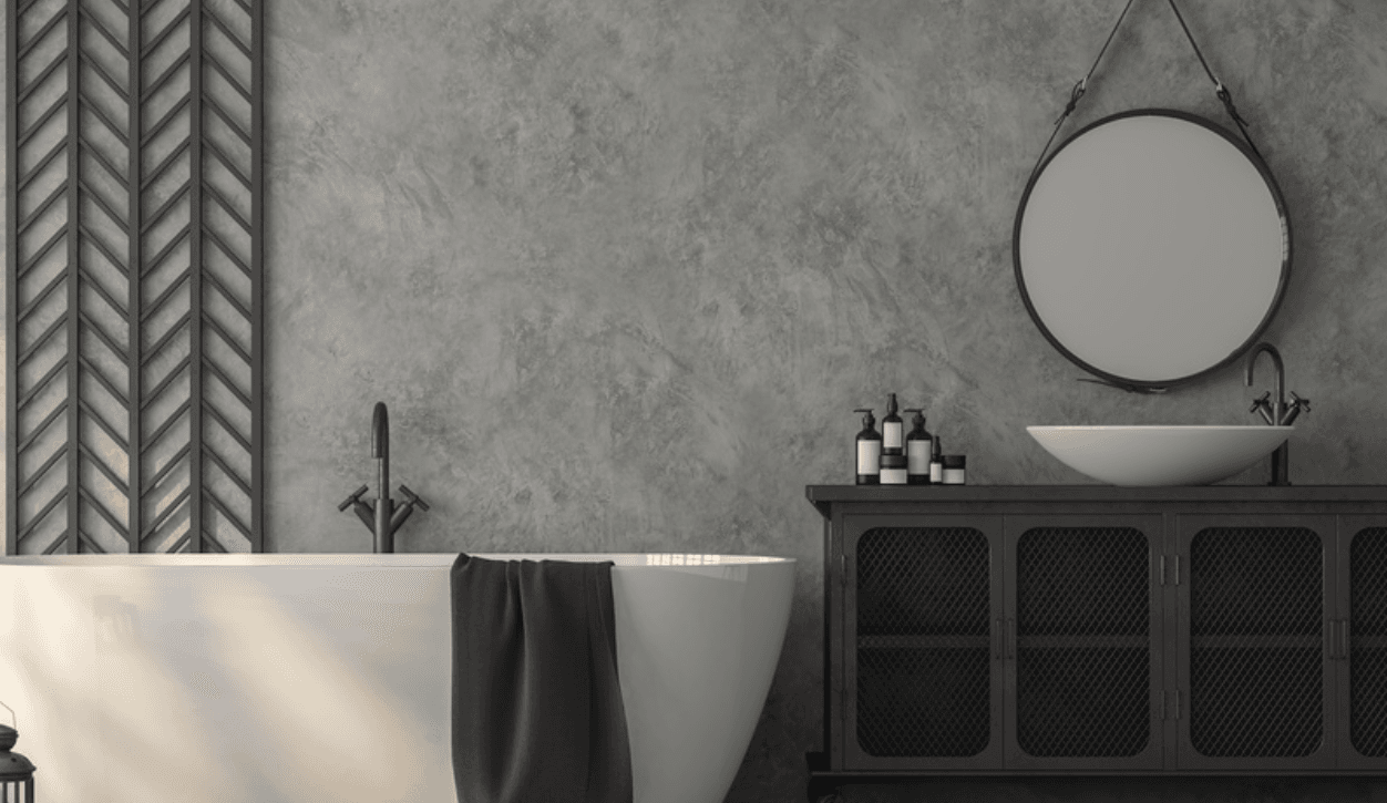 baño hecho con microcemento - revestimiento