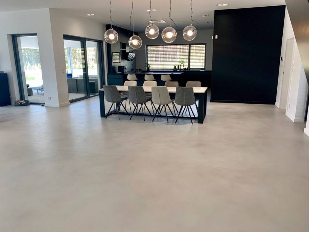 cocinas con acabado de microcemento en color gris
