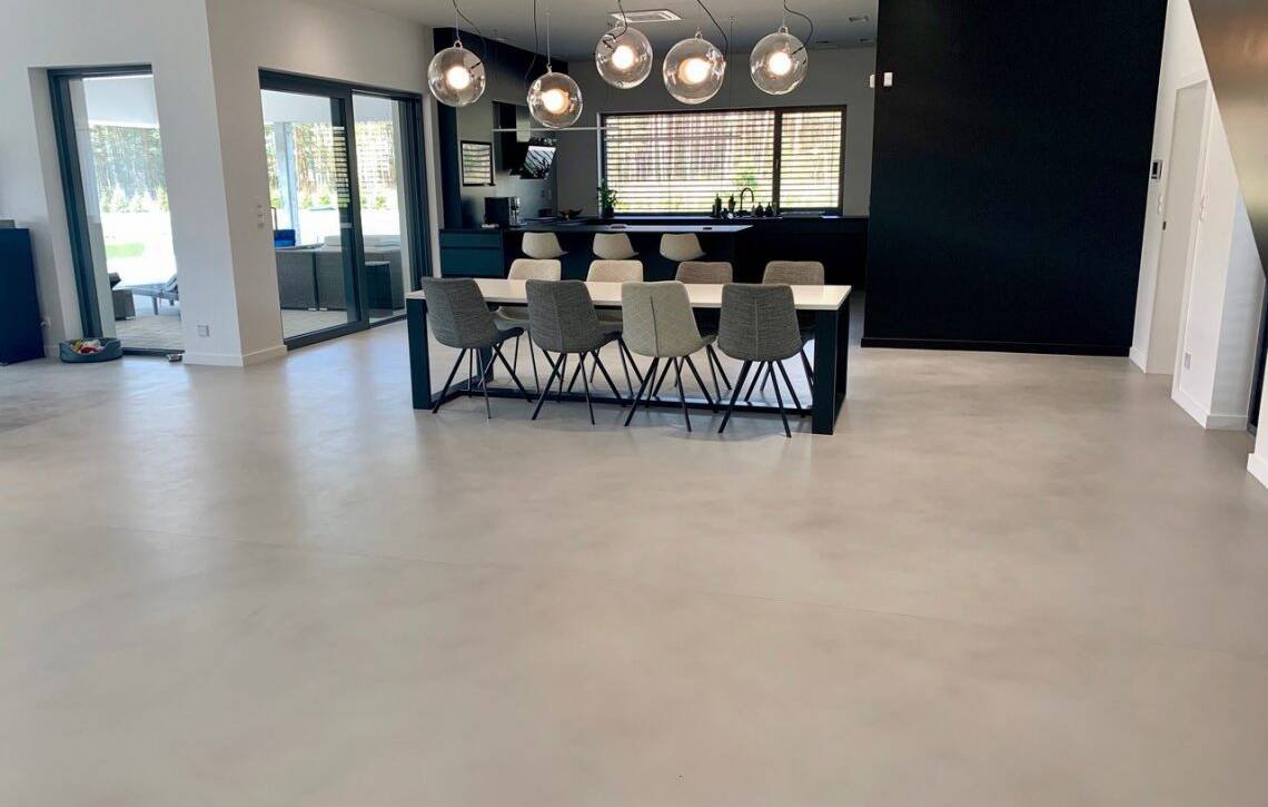 cocinas con acabado de microcemento en color gris