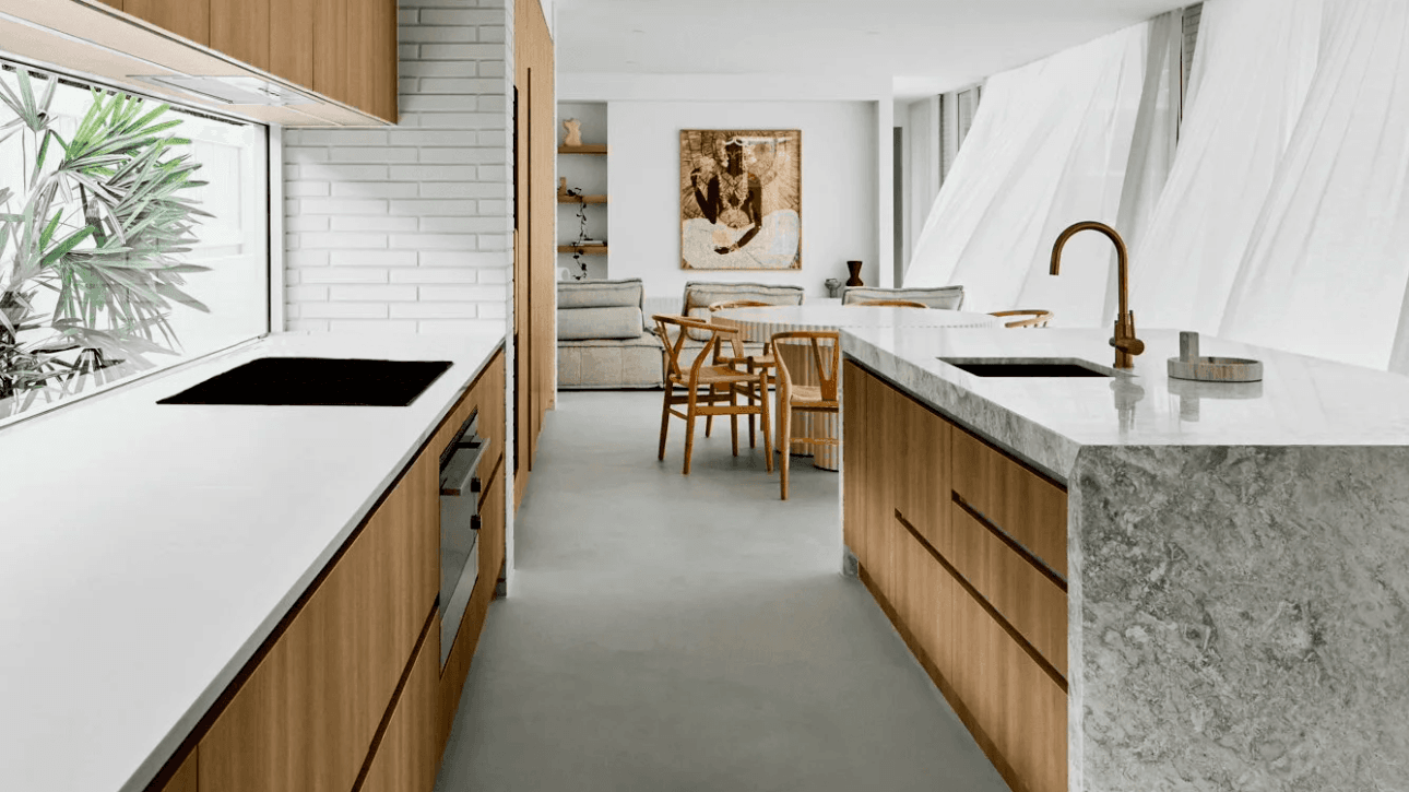 aplicación de microcemento en Salamanca: cocinas de diseño
