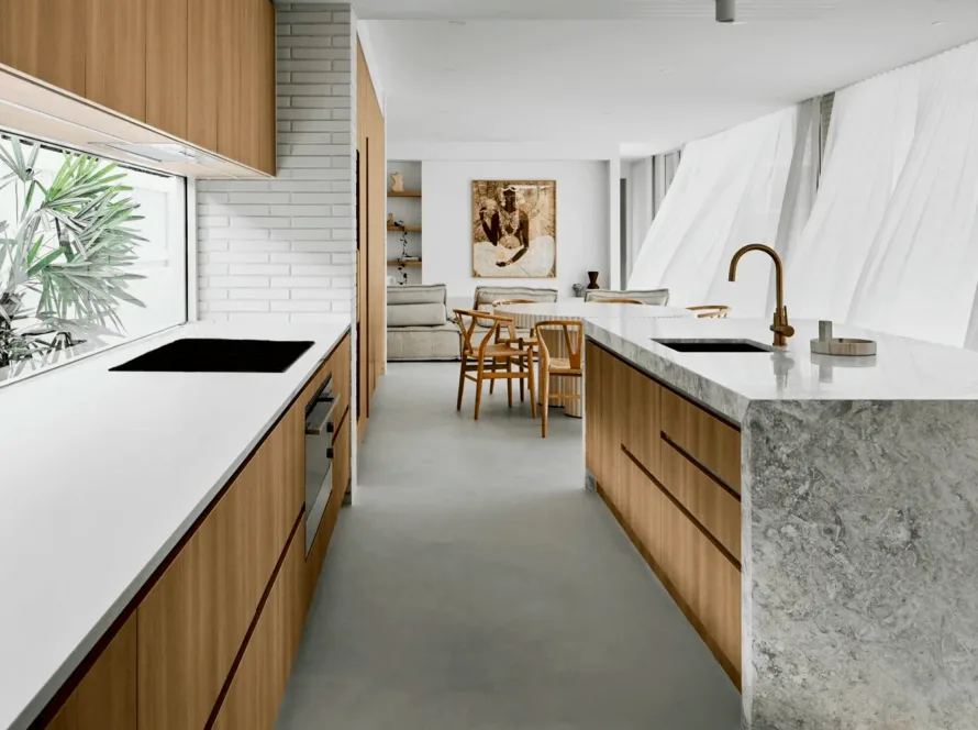 aplicación de microcemento en Salamanca: cocinas de diseño