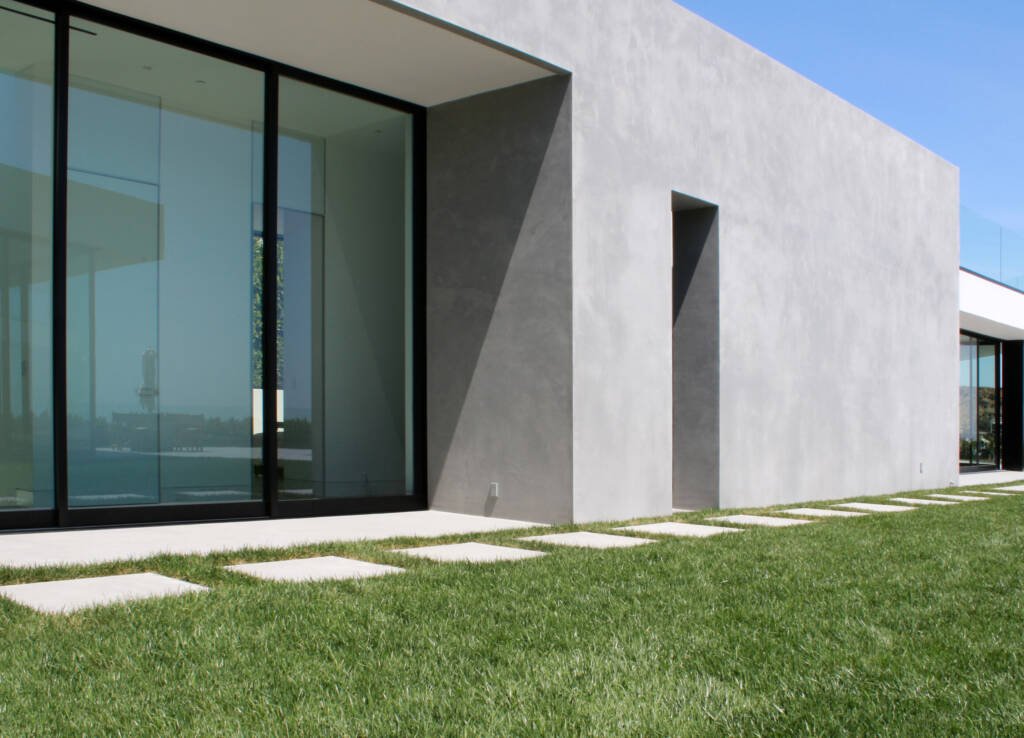 revestimiento para pared exterior con microcemento